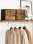 Set of 6 Folding Storage Boxes - 30 x 30 x 30 cm - Non-Woven - Rustic Brown and Black - Durable and Easy to Maintain