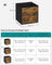 Set of 6 Folding Storage Boxes - 30 x 30 x 30 cm - Non-Woven - Rustic Brown and Black - Durable and Easy to Maintain