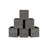 Set of 6 Foldable Storage Organiser Boxes - Non-Woven Fabric - Rustic Brown and Black - Includes Handles