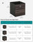 Set of 6 Foldable Storage Organiser Boxes - Non-Woven Fabric - Rustic Brown and Black - Includes Handles