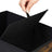 Set of 3 Foldable Fabric Storage Boxes - Grey - Clear Front Window and Lid