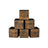Set of 6 Foldable Storage Cubes - Oxford - Rustic Brown and Black - Convenient Handle