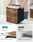 Set of 6 Foldable Storage Cubes - Oxford - Rustic Brown and Black - Convenient Handle