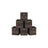 Set of 6 Foldable Storage Bins - Oxford - Chestnut Brown - Featuring Handles