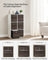 Set of 6 Foldable Storage Bins - Oxford - Chestnut Brown - Featuring Handles