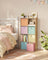 Set of 6 Collapsible Storage Cubes - Fabric - Rainbow