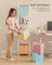 Set of 6 Collapsible Storage Cubes - Fabric - Rainbow