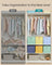 Storage Cubes Set of 6 Collapsible Storage Boxes Rainbow Storage Bins - Non-Woven Fabric and Plastic - Pale Gold