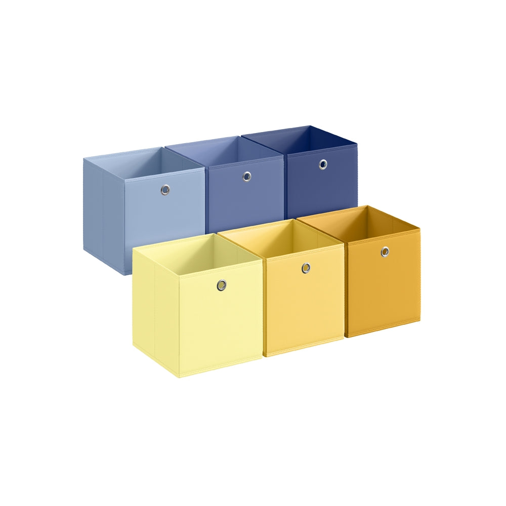 Storage Cubes Fit Cube Storage Unit Colourful Fabric Bins - Non-Woven Fabric and Plastic - Pale Blue