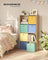 Storage Cubes Set of 6 Collapsible Storage Boxes Rainbow Storage Bins - Non-Woven Fabric and Plastic - Pale Gold