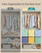 Storage Cubes Set of 6 Collapsible Storage Boxes Rainbow Storage Bins - Non-Woven Fabric and Plastic - Pale Gold