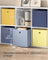 Storage Cubes Set of 6 Collapsible Storage Boxes Colourful Fabric Bins - Non-Woven Fabric and Plastic - Pale Blue