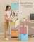 Set of 6 Collapsible Storage Cubes - Fabric - Rainbow
