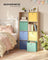 Storage Cubes Set of 6 Collapsible Storage Boxes Rainbow Storage Bins - Non-Woven Fabric and Plastic - Pale Gold