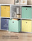 Storage Cubes Set of 6 Collapsible Storage Boxes Rainbow Storage Bins - Non-Woven Fabric and Plastic - Pale Gold