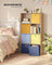 Storage Cubes Set of 6 Collapsible Storage Boxes Colourful Fabric Bins - Non-Woven Fabric and Plastic - Pale Blue