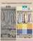 Storage Cubes Set of 6 Collapsible Storage Boxes Colourful Fabric Bins - Non-Woven Fabric and Plastic - Pale Blue