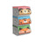 Set of 3 Stackable Toy Storage Organisers - Fabric - Pink, Blue, Green, Grey - Folding with Handles and Magnetic Lid