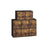 Foldable Storage Cubes - Fabric - Rustic Brown - Set of 8
