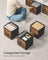 Foldable Storage Cubes - Fabric - Rustic Brown - Set of 8