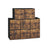 Foldable Storage Cubes - Fabric - Rustic Brown - Set of 8 for Organizing Clothes