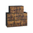 Foldable Storage Cubes - Fabric - Rustic Brown - Set of 8