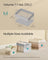 Medium Fabric Storage Bins - Set of 3 - Dove Grey - Foldable Design with Handles