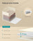 Medium Fabric Storage Bins Set of 3 - Cream White - Foldable with Handles