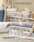 Medium Fabric Storage Bins Set of 3 - Cream White - Foldable with Handles