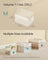 Medium Fabric Storage Bins Set of 3 - Cream White - Foldable with Handles