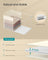 Set of 3 Large Fabric Storage Bins - Fabric - Cream White - Foldable Design