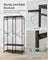 Portable Clothes Wardrobe - Fabric - Ebony Black - Foldable with Hanging Rods and Storage Shelves