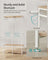 Portable Clothes Wardrobe - Fabric - Natural Beige - Foldable with Hanging Rods and Storage Shelves