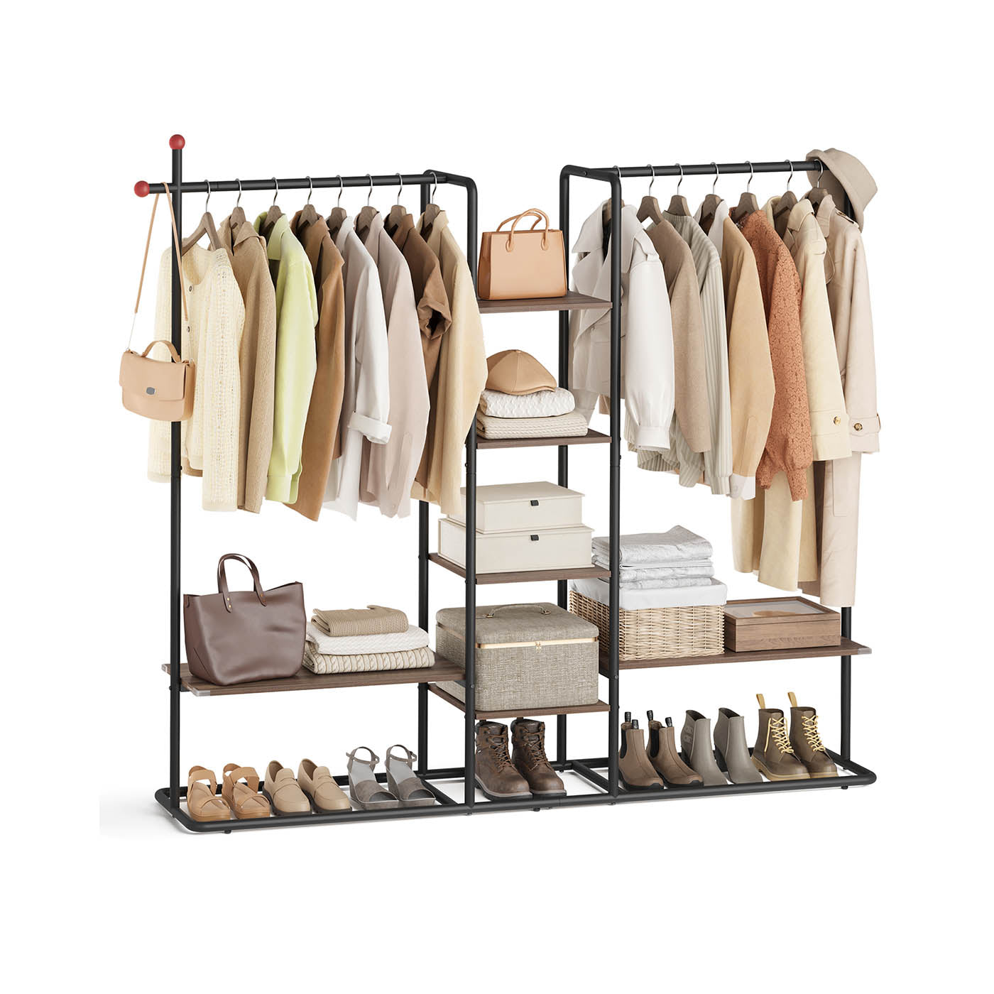 Clothes Rack - Wood - Natural Walnut