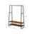 Heavy-Duty Clothes Rack - Steel - Rustic Brown and Black - Includes Shelves and S-Hooks