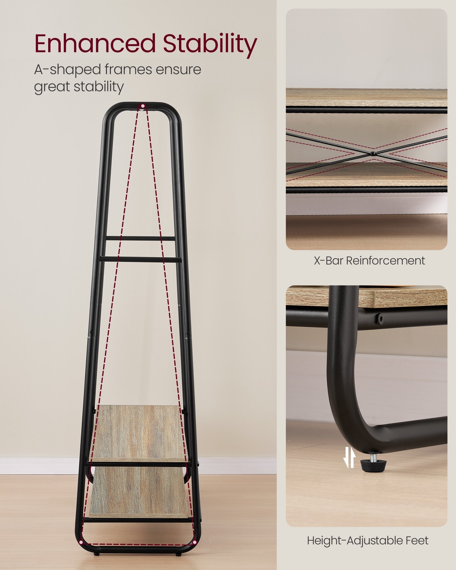 Clothes Rack - Steel - Turquoise Brown