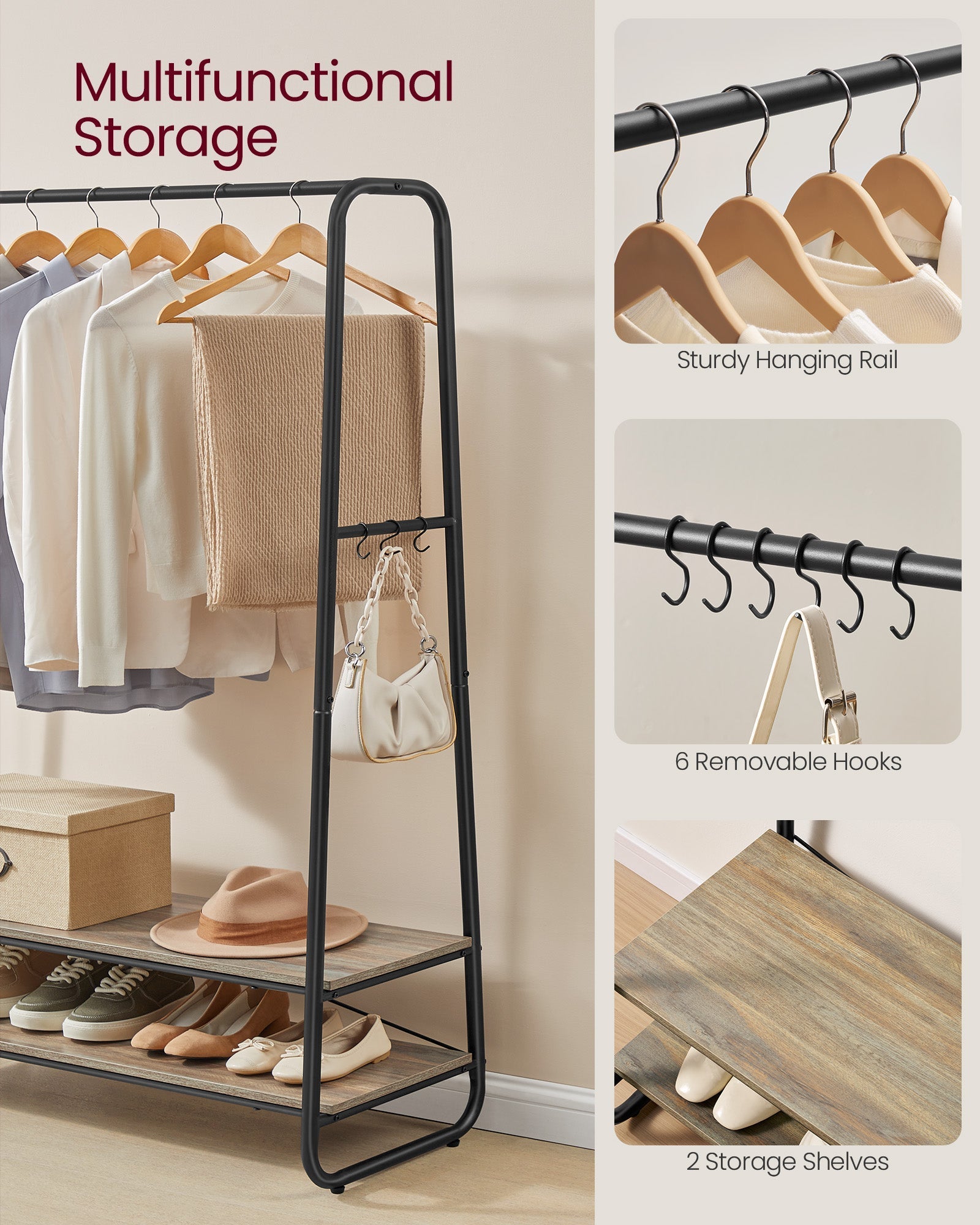 Clothes Rack - Steel - Turquoise Brown