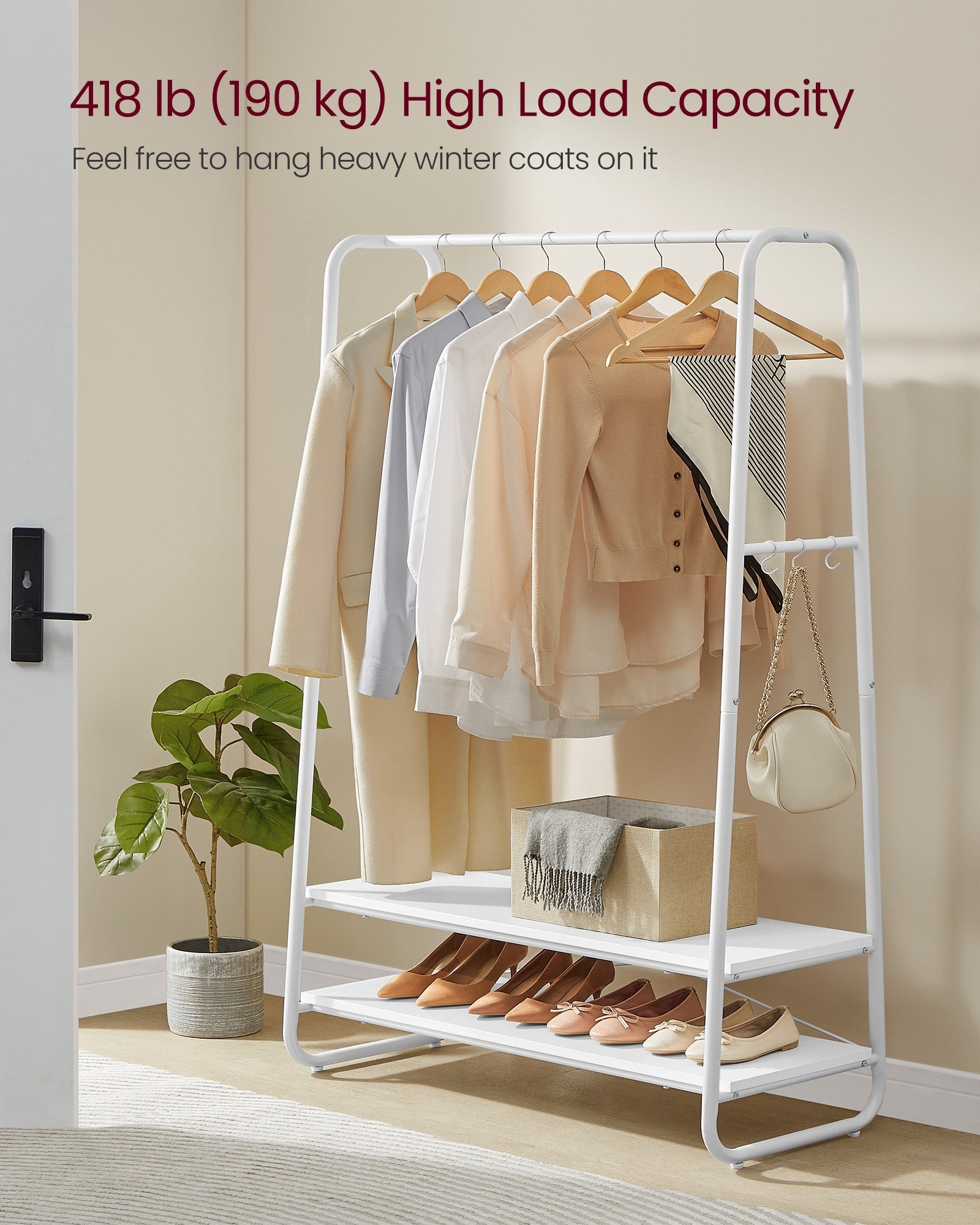Clothes Rail - Steel - Cloud White