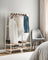 Clothes Rail - Steel - Oak Beige