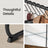 Garment Rack - Metal - Brown and Black - 5-Tier Shelves and 6 Hooks