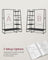 Clothes Rack - Metal - Ebony Black - 5-Tier Storage with Shoe Shelf and 6 Side Hooks