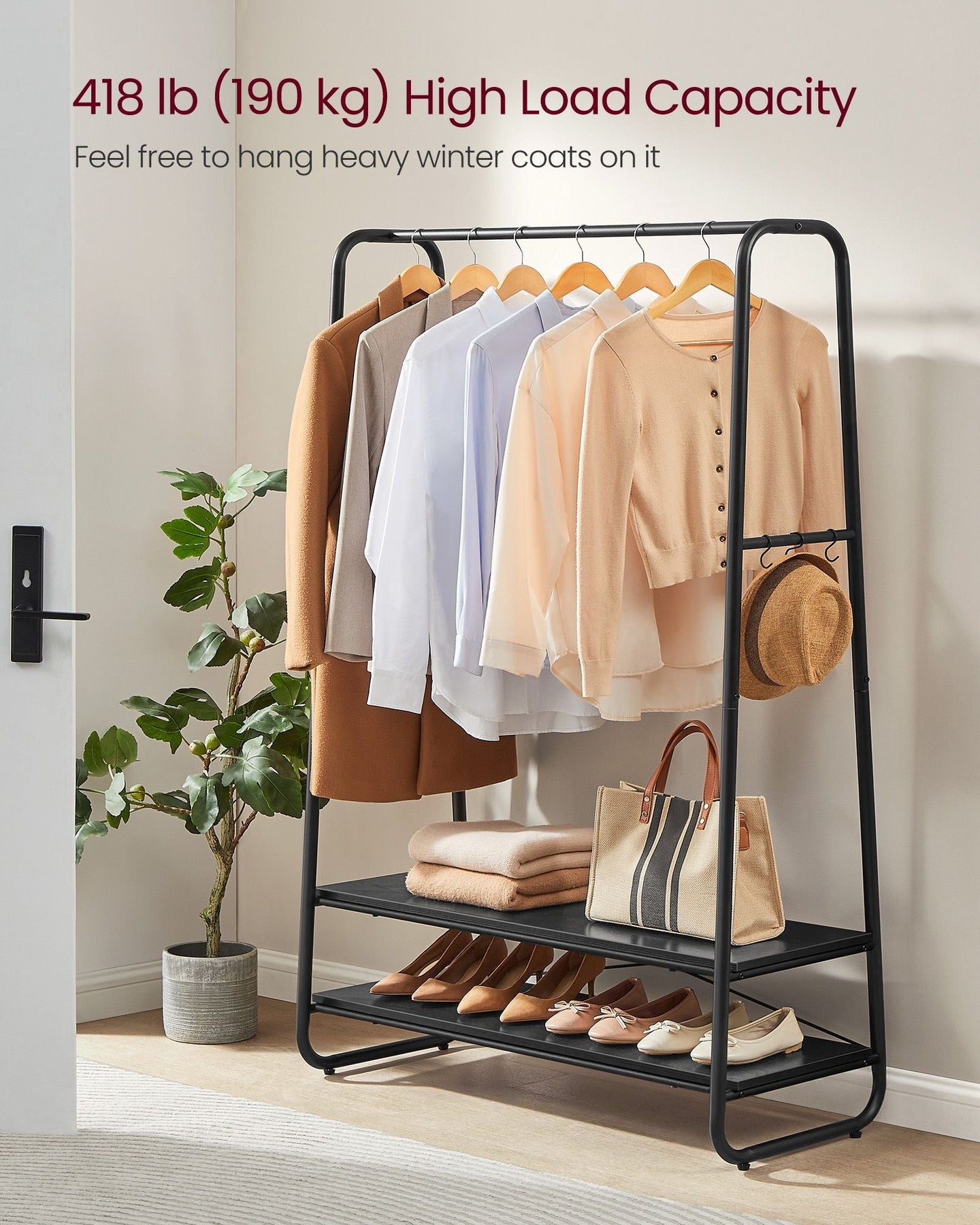 Clothes Rail - Steel - Ebony Black