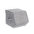 Stackable Storage Boxes - Metal Frame - Grey - Set of 3 with Lid and Magnetic Closure