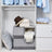 Stackable Storage Boxes - Metal Frame - Grey - Set of 3 with Lid and Magnetic Closure