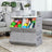 Stackable Storage Boxes - Metal Frame - Grey - Set of 3 with Lid and Magnetic Closure