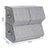 Stackable Storage Boxes - Metal Frame - Grey - Set of 3 with Lid and Magnetic Closure
