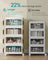 4-Tier Stackable Storage Box - 100L - PP Plastic - Wheels
