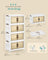 4-Tier Stackable Storage Box - 100L - PP Plastic - Wheels