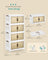 Storage Boxes with Lid - 100L - PP Plastic - 4-Tier Stackable
