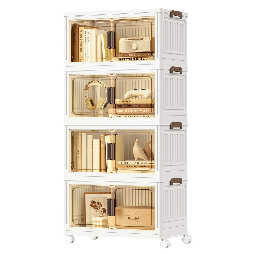 Storage Boxes - PP Plastic - White - with Lid